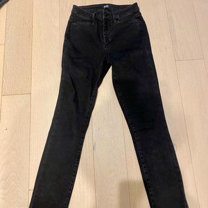 Paige Hoxton Ankle Peg Jeans in Black